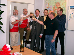 feestelijke overhandiging van de fietskleding